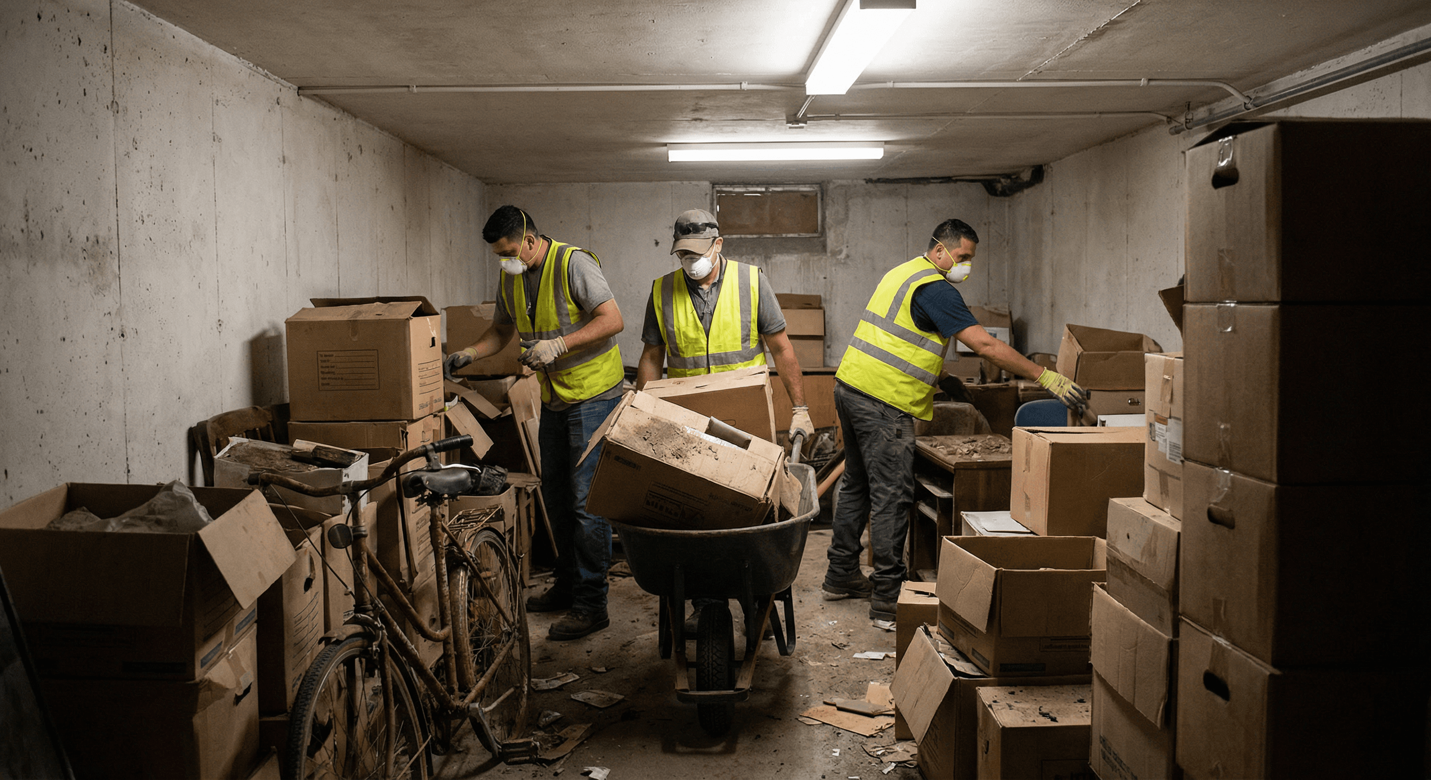 Kælderrydning i Borup