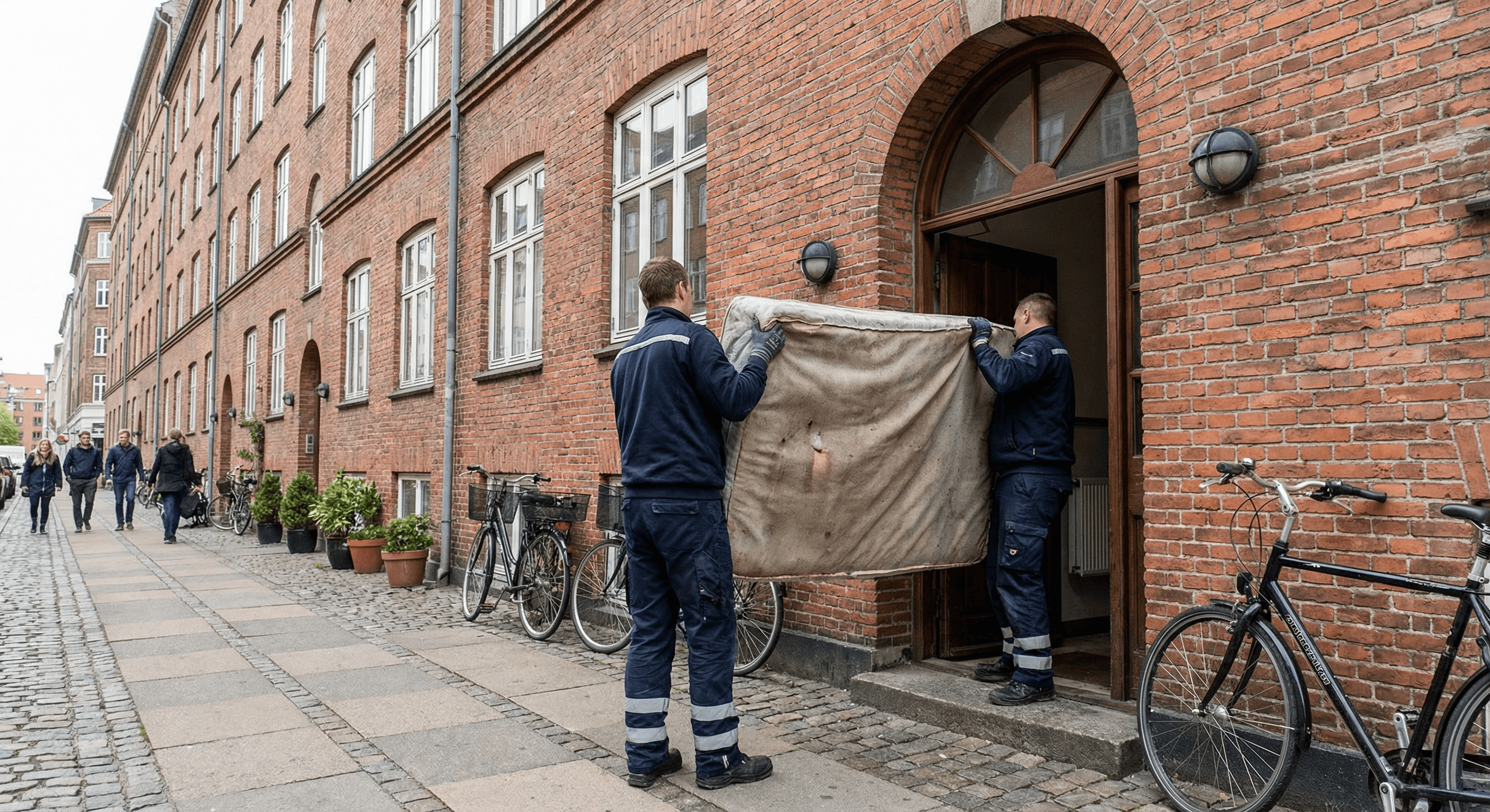 Afhentning af madrasser i Borup